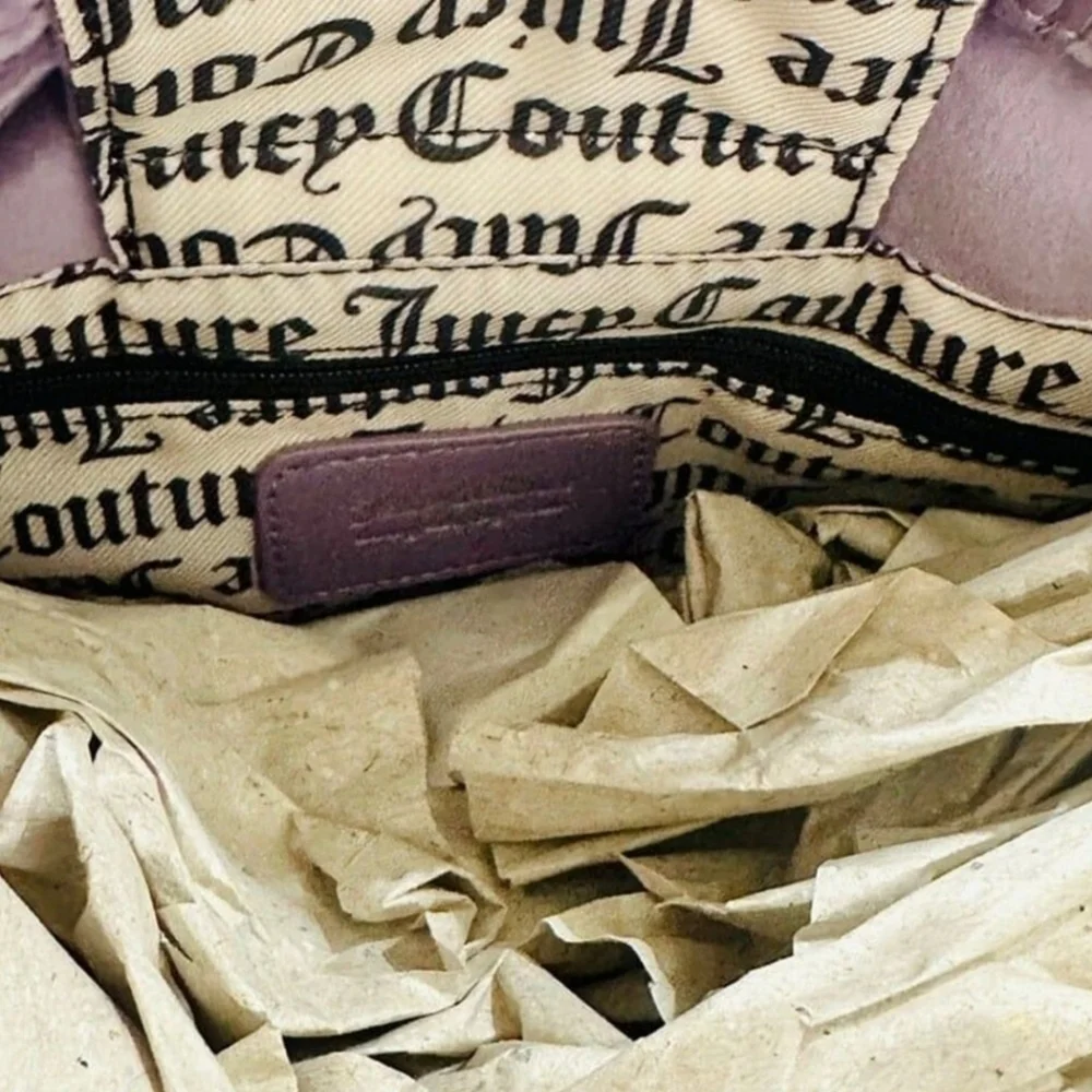 💜🔹️Juicy Couture 🔹️Purple Velour Dusty violet Big Spender Tote